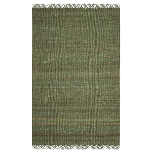 Flowers First 6 x 9 ft. Natural Fiber Rectangle Area Rug, Green FL1890541 - main